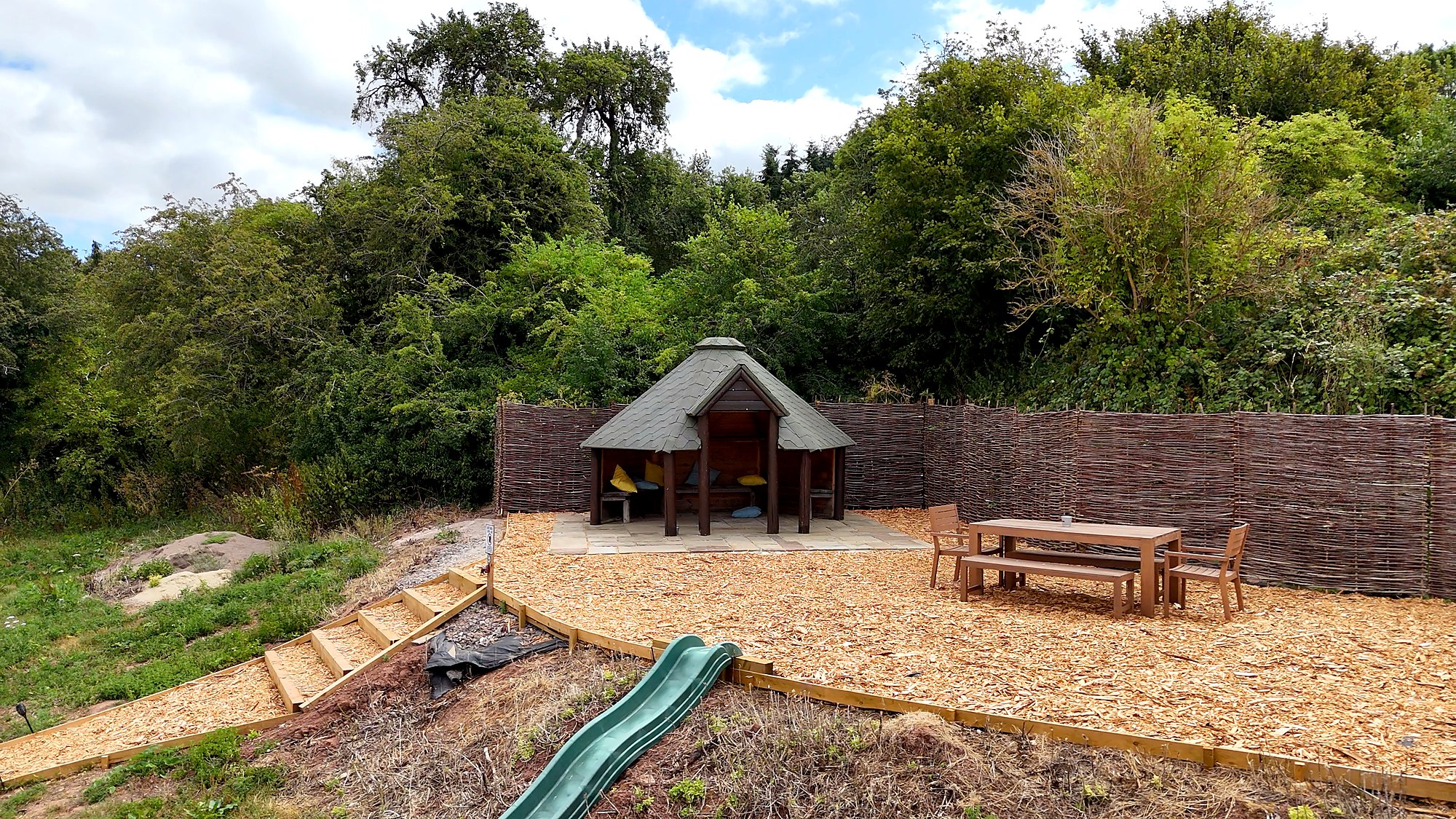 The BBQ hut in the field